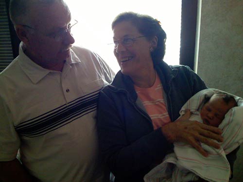 Addison with Grandparents