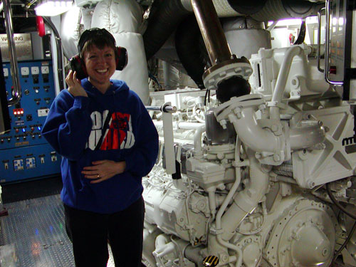 Image: Michelle in Engine Room